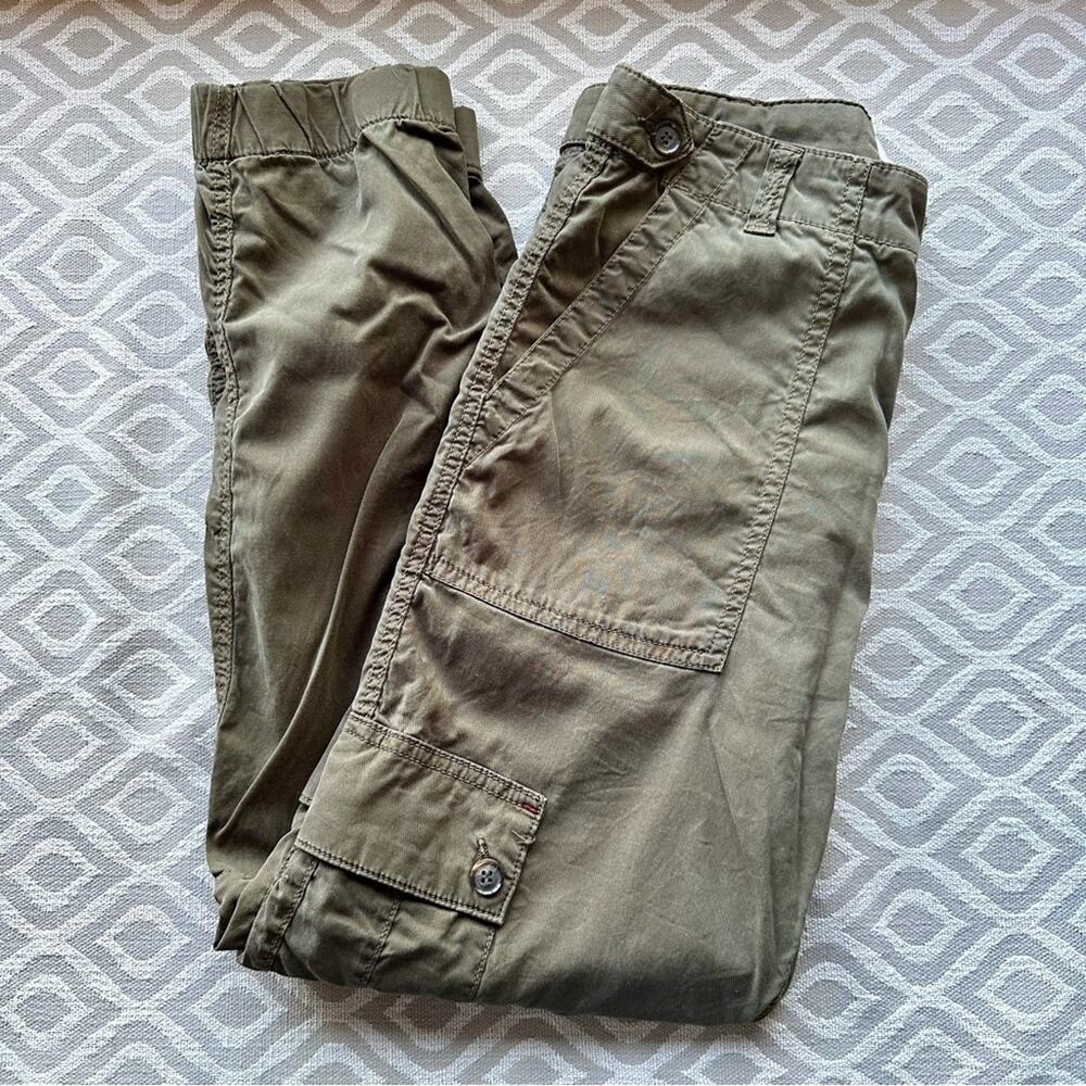 Anthropologie Army Green Cargo Jogger sz 26 Military Inspired Boho Chic